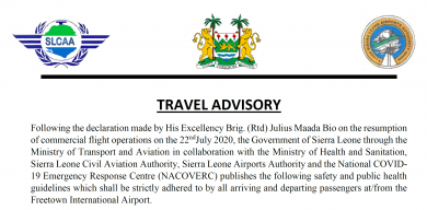 government travel advice sierra leone